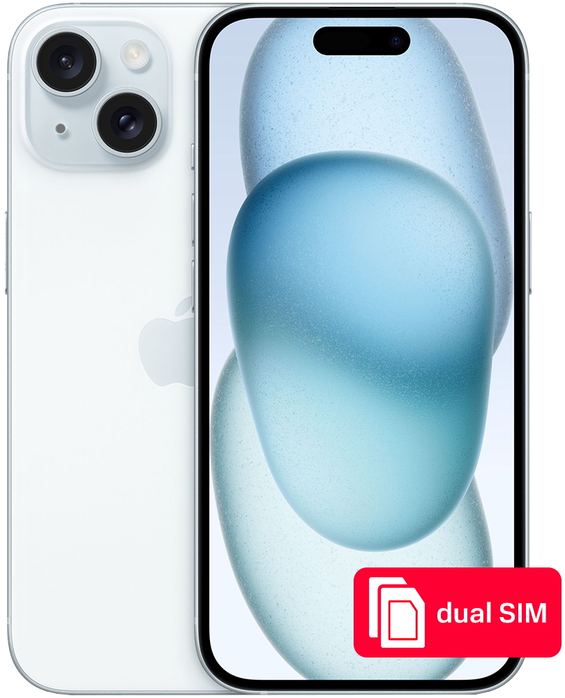 Смартфон Apple iPhone 15 128Gb SIM + SIM Голубой